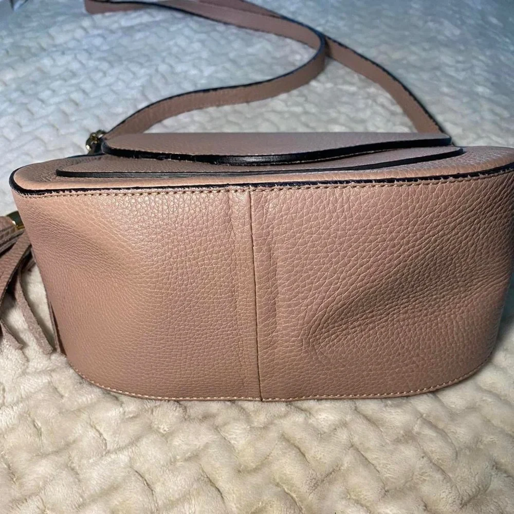 Borse in Pelle Italian Leather Dusty Pink Crossbody Bag